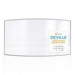 Vetro Deville 7831 INSERT BOIS 9 KW - Vetro Curvo per inserto per caminetto