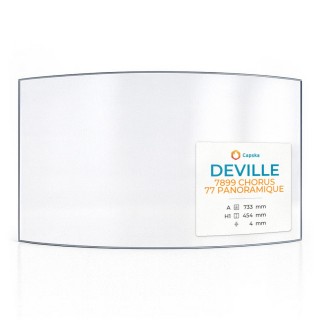Deville 7899 CHORUS 77 PANORAMIQUE Glass - Curved Fireplace Insert Panel
