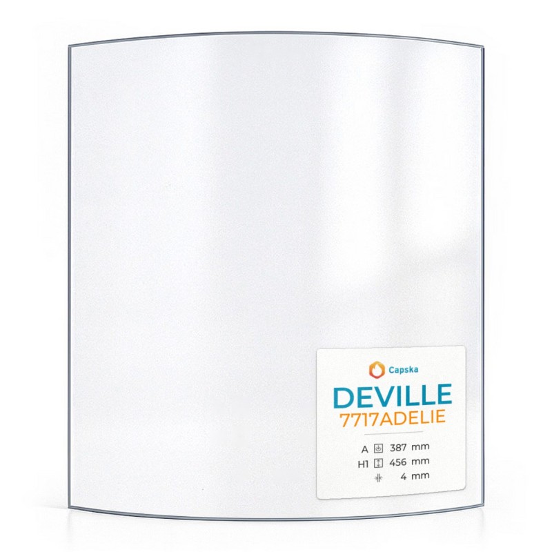 Vitre Deville 7717 ADELIE - Verre Courbe pour poêle à bois
