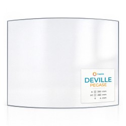 Deville PEGASE Glas - in sich gebogenes Kaminglas für Pelletofen