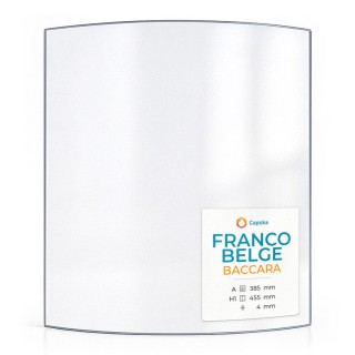 Franco Belge BACCARA Glas - gebogenes Kaminglas für Kaminofen