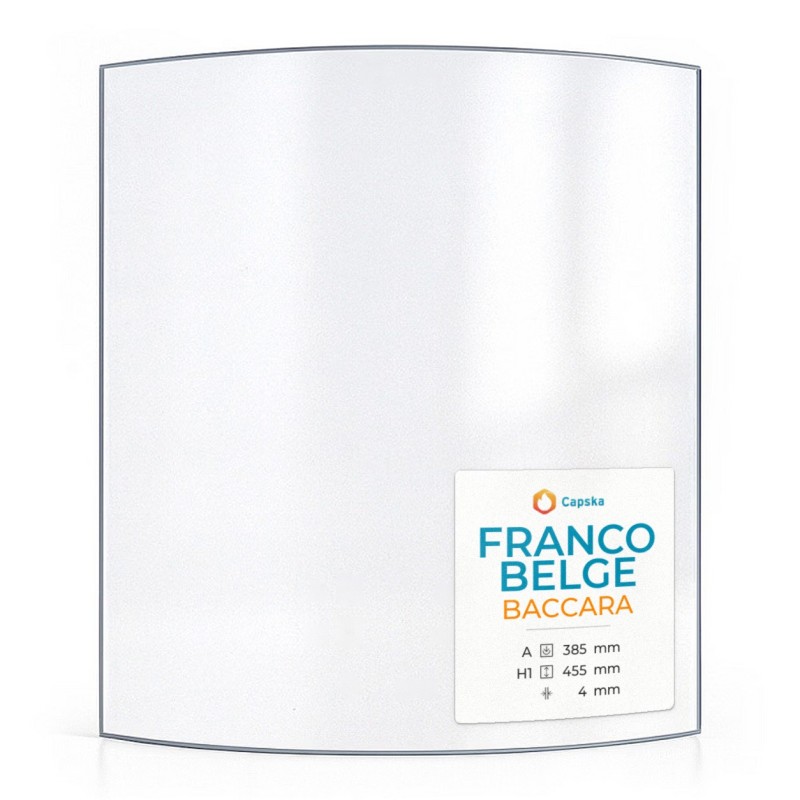Vitre Franco Belge BACCARA - Verre Courbe pour poêle à bois