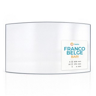 Franco Belge BARI Glas - gebogenes Kaminglas für Kaminofen