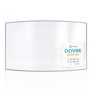 Dovre 2520 BS Glas - gebogenes Kaminglas für Kaminofen
