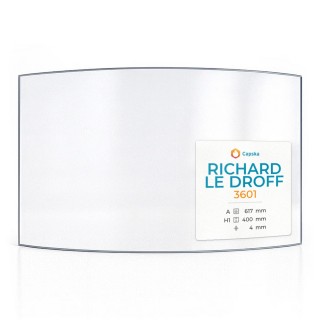 Richard Le Droff 3601 Glass - Curved Glass Panel for Fireplace Insert