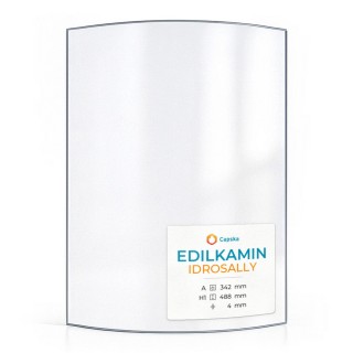 Edilkamin IDROSALLY Glass - Curved Screen-printed Glass Panel