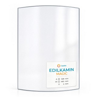 Edilkamin MAGIC Glass - Curved Glass Panel for Pellet Stove