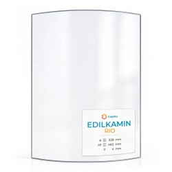 Edilkamin RIO Glass - Curved glass panel for pellet stove