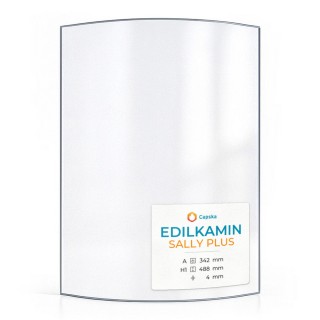Vitre Edilkamin SALLY PLUS - Verre Courbe Sérigraphié