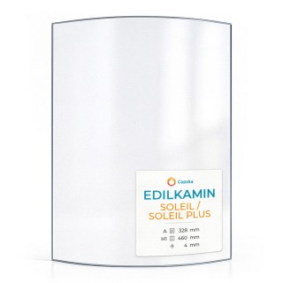 Edilkamin SOLEIL / SOLEIL PLUS Glass - Curved Glass Panel for Pellet Stove