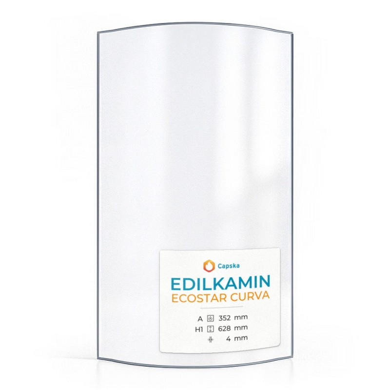 Edilkamin ECOSTAR CURVA Glas - Kaminglas für Kaminofen