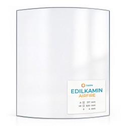 Vitre Edilkamin AIRFIRE - Verre Courbe pour insert