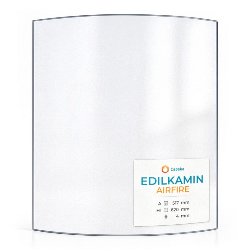 Vitre Edilkamin AIRFIRE - Verre Courbe pour insert