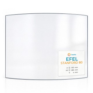 Vetro Curvo per stufa a legna - Vetro Efel STANFORD 80