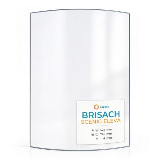 Brisach SCENIC ELEVA Glas - gebogenes Kaminglas für Kaminofen