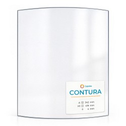 Contura 500/510/520/550/556/560/570/580/585/586/590/596 Glass - Curved glass panel for wood burning stove