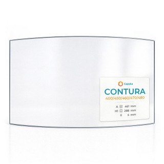 Vetro Contura 400/450/460/470/480 - Vetro Curvo per stufa a legna
