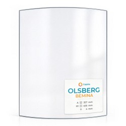 Olsberg BEMINA Glass - Curved glass panel for wood burning stove