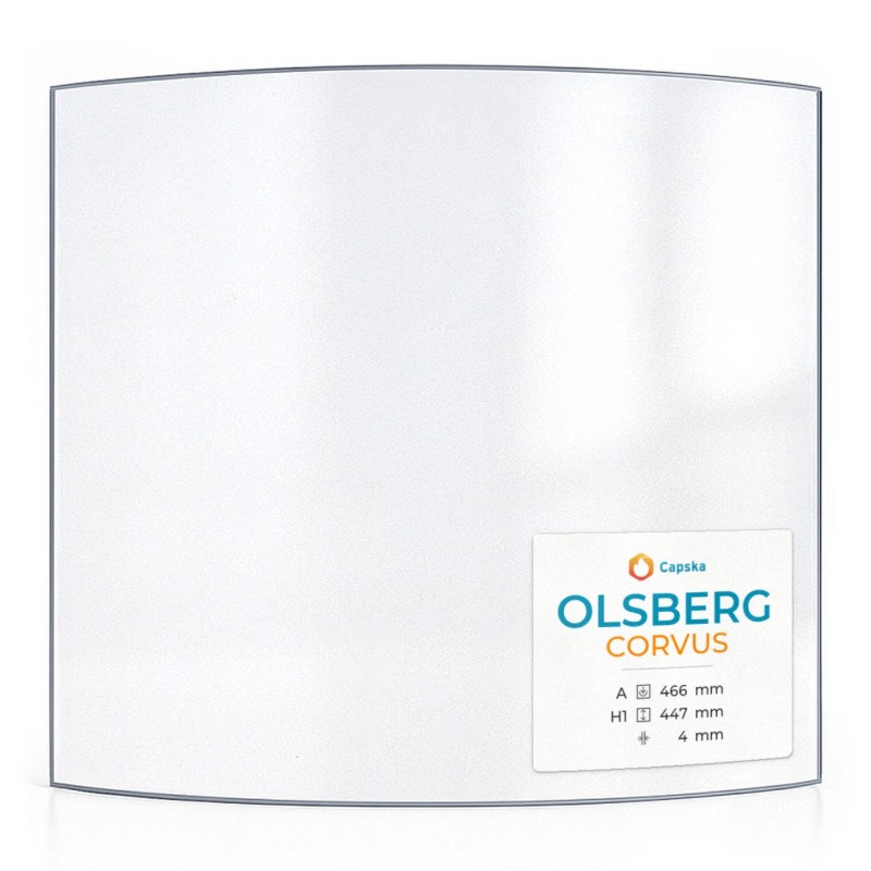 OLSBERG CORVUS Glass - Curved Panel for Wood Burning Stove