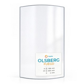 OLSBERG FUEGO Glass - Curved Panel for Wood Burning Stove
