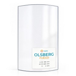 Vetro Olsberg FUEGO - Vetro Curvo per stufa a legna
