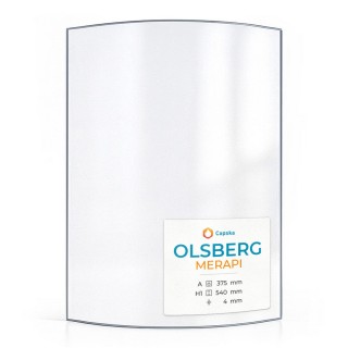 OLSBERG MERAPI Glass - Curved Glass Panel for Wood Burning Stove