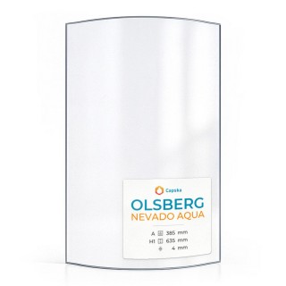 OLSBERG NEVADO AQUA Glass - Curved Panel for Wood Burning Stove