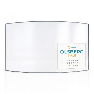 OLSBERG PALE Glass - Curved Panel for Wood Burning Stove