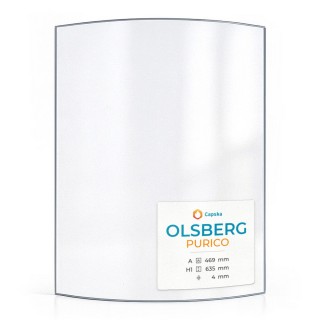 OLSBERG PURICO Glass - Curved Panel for Wood Burning Stove