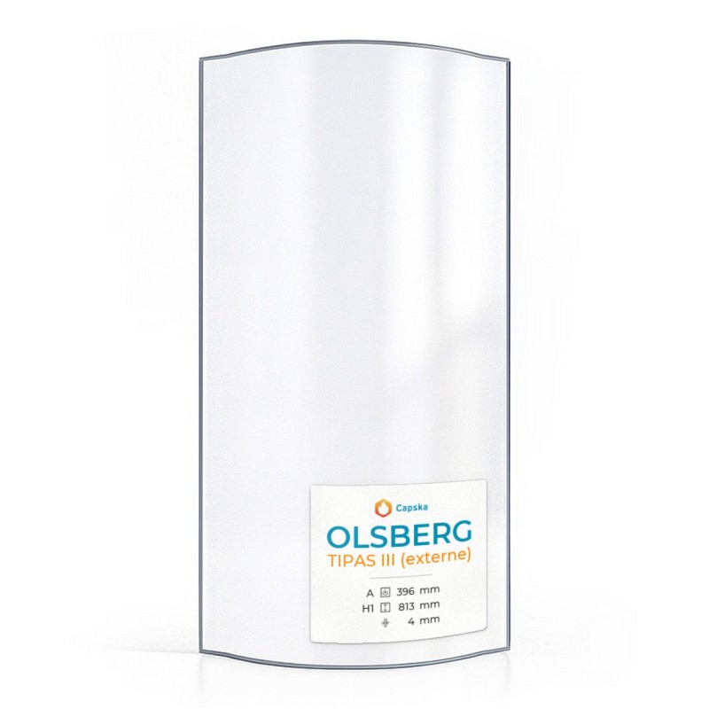 Vitre Olsberg Tipas III Ext. 396x813mm pour poêle à bois - Capska