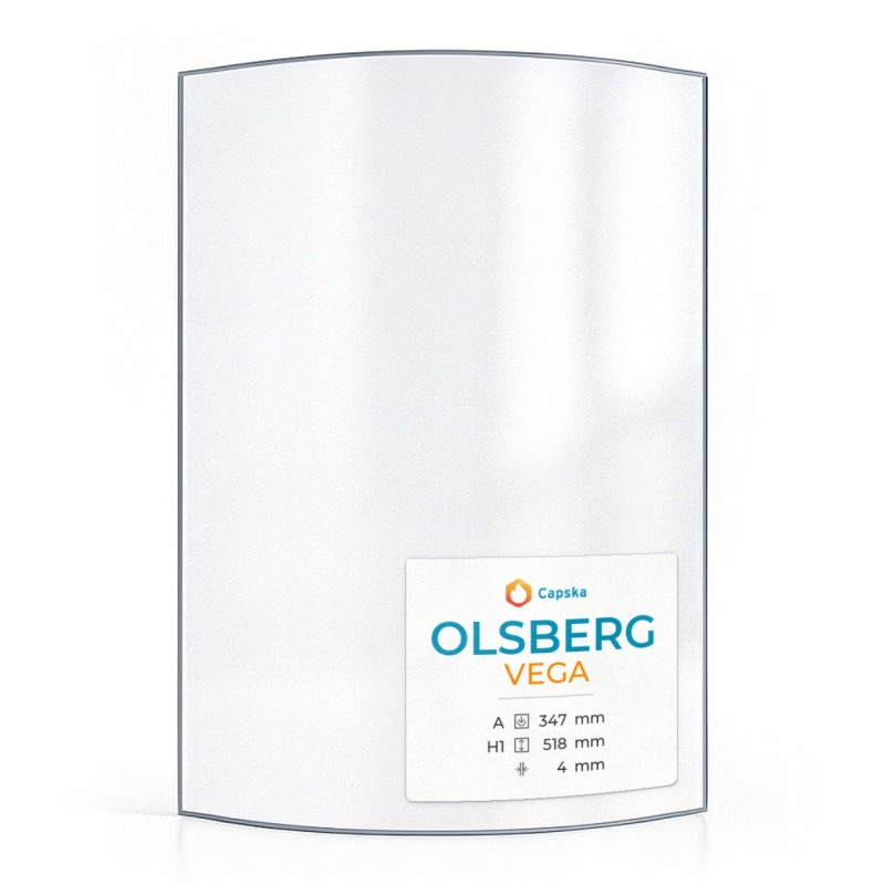 OLSBERG VELA Glass - Curved Panel for Wood Burning Stove