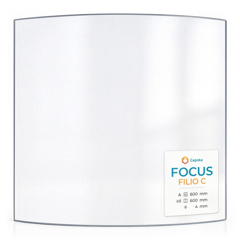 Vitre Focus FILIO C - Verre Courbe pour poêle à bois