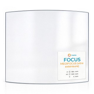 Focus MEIJIFOCUS Glass - Curved Panel for Wood Burning Stove