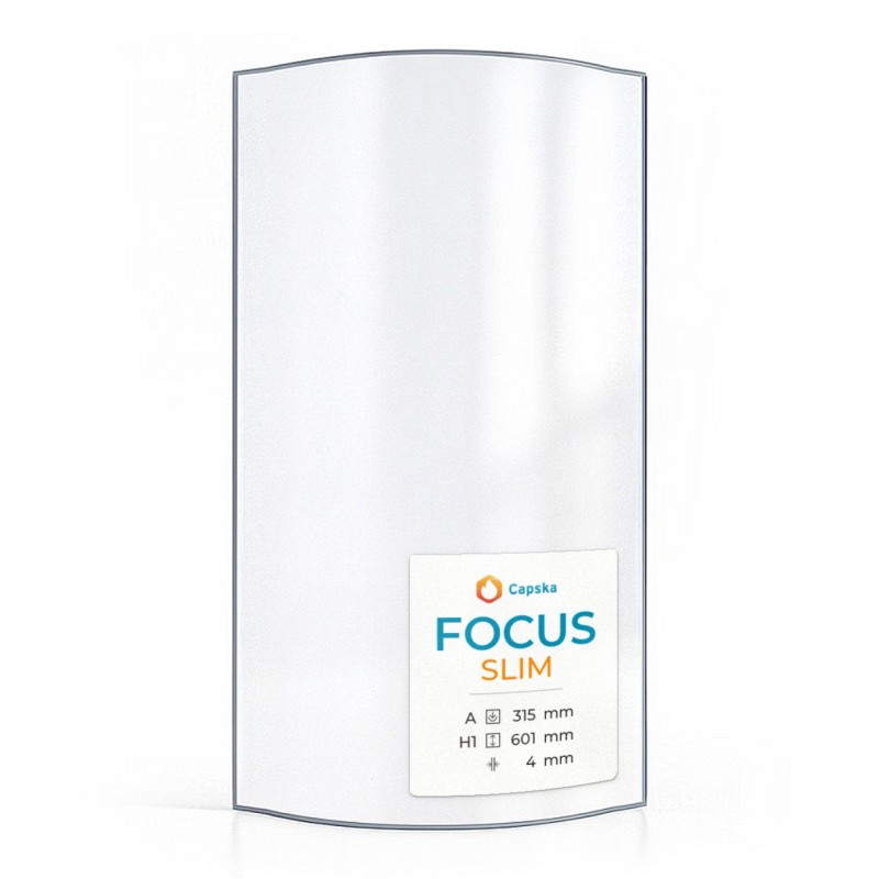 Vetro Focus SLIM - Vetro Curvo per stufa a legna
