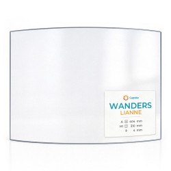 Wanders LIANNE Glas - in sich gebogenes Kaminglas für Kaminofen