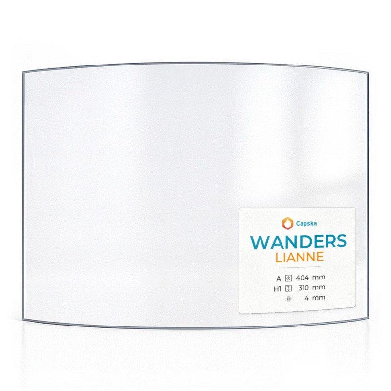 Wanders LIANNE Glass - Curved Panel for Wood Burning Stove