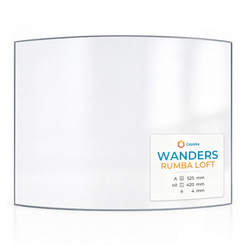 Wanders RUMBA LOFT Glas - Kaminofen Kaminglas gebogen