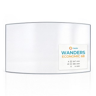 Wanders ECONOMIC 68 Glass - Curved Fireplace Panel