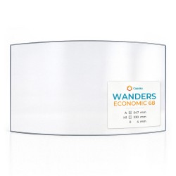 Wanders ECONOMIC 68 Glas - in sich gebogenes Kaminglas für Kaminofen