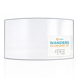 Vitre Wanders ECONOMIC 75 - Verre Courbe pour insert