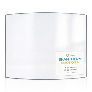 Skantherm EMOTION M Glass - Curved Panel for Wood Burning Stove