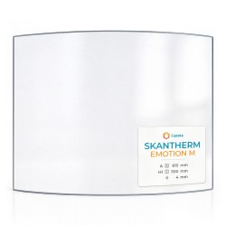 Skantherm EMOTION M Glas - in sich gebogenes Kaminglas für Kaminofen