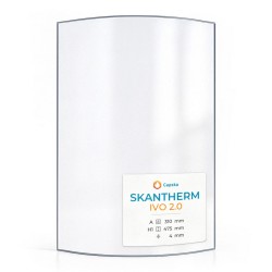 Skantherm IVO 2.0 Glass - Curved glass panel for wood burning stove