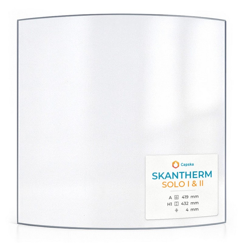 Skantherm SOLO I & II Glas - gebogenes Kaminglas für Kaminofen