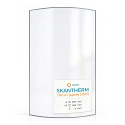 Vitre Skantherm TRIGO (après 2003) - Verre Courbe pour poêle à bois
