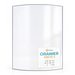 Oranier ARKTIS 4 Glas - in sich gebogenes Kaminglas für Kaminofen