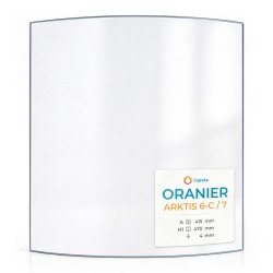 Oranier ARKTIS 6-C / 7 Glas - in sich gebogenes Kaminglas für Kaminofen