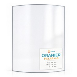 Oranier POLAR 4-B Glas - in sich gebogenes Kaminglas für Kaminofen