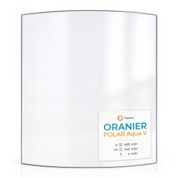 Vitre Oranier POLAR AQUA V - Verre Courbe pour poêle à bois