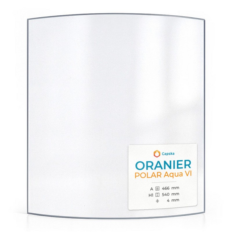Oranier POLAR Aqua VI Curved Glass Panel - Wood Burning Stove